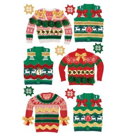 PAPER HOUSE PRODUCTIONS PAPER HOUSE UGLY HOLIDAY SWEATER 3D STICKERS