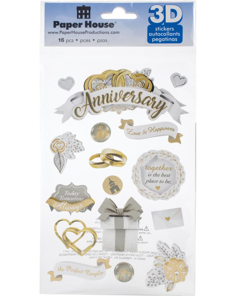 PAPER HOUSE PRODUCTIONS PAPER HOUSE ANNIVERSARY 3D STICKERS