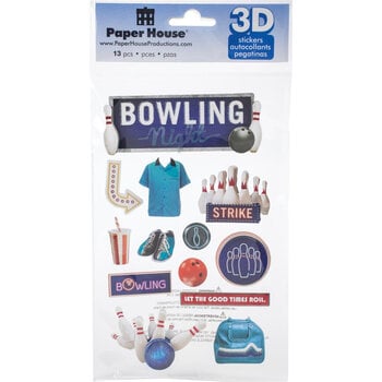 PAPER HOUSE PRODUCTIONS PAPER HOUSE BOWLING NIGHT 3D STICKERS