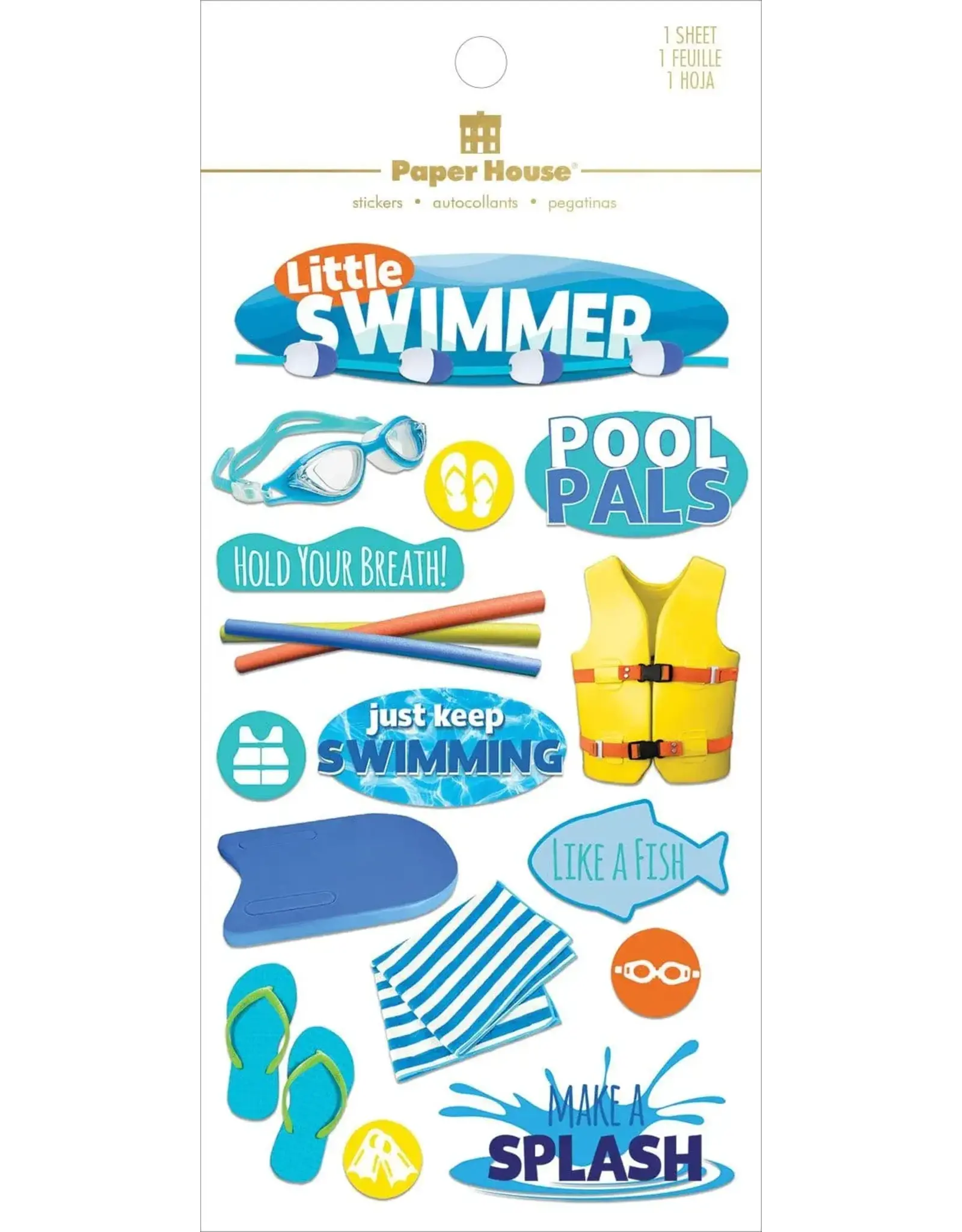 PAPER HOUSE PRODUCTIONS PAPER HOUSE SWIMMING 3D STICKERS