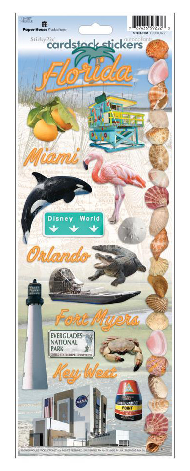 PAPER HOUSE PRODUCTIONS PAPER HOUSE FLORIDA CARDSTOCK STICKERS
