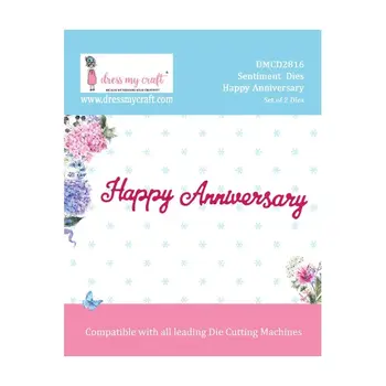 DRESS MY CRAFT DRESS MY CRAFT SENTIMENT DIES HAPPY ANNIVERSARY DIE SET