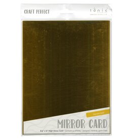 TONIC TONIC STUDIOS MIRROR CARD HIGH GLOSS POLISHED GOLD  8.5X11 5 PK