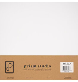 PRISM STUDIO PRISM STUDIO WHOLE SPECTRUM 12x12 HEAVYWEIGHT CARDSTOCK-SIMPLY WHITE 25/PK