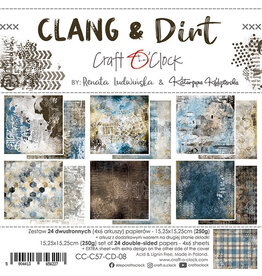 CRAFT O'CLOCK CRAFT O'CLOCK CLANG & DIRT 6x6 PAPER PACK 24 SHEETS