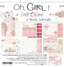 CRAFT O'CLOCK CRAFT O'CLOCK OH, GIRL! 8x8 PAPER PAD 24 SHEETS