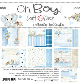 CRAFT O'CLOCK CRAFT O'CLOCK OH, BOY! 8x8 PAPER PAD 24 SHEETS