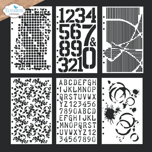 Elizabeth Craft Designs Floral Stencils (4 pk)