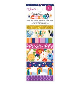 AMERICAN CRAFTS AMERICAN CRAFTS SHIMELLE MAIN CHARACTER ENERGY GOLD GLITTER WASHI TAPE 8/PK