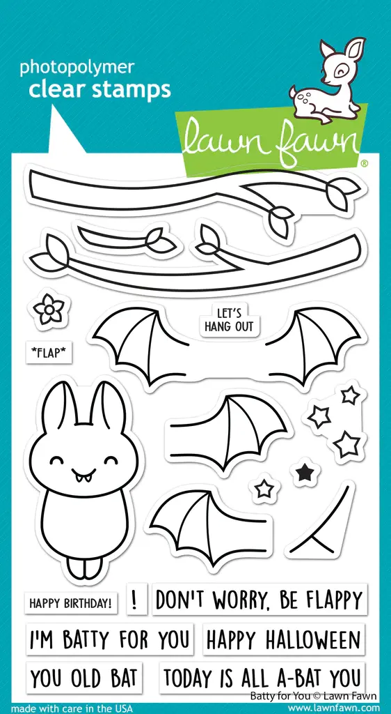 LAWN FAWN LAWN FAWN BATTY FOR YOU CLEAR STAMP SET