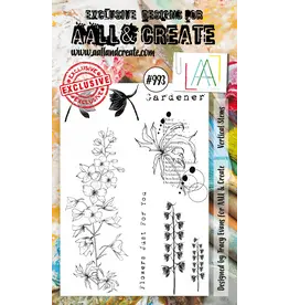 AALL & CREATE AALL & CREATE TRACY EVANS #993 VERTICAL STEMS A6 CLEAR STAMP SET