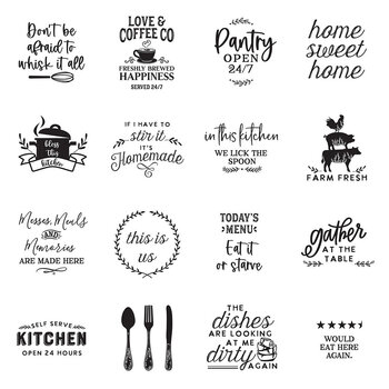 PHOTOPLAY PAPER PHOTOPLAY MICHELLE COLEMAN FRESH PICKED 2 3x3 B/W COOKING SIGN CARDS 12X12 CARDSTOCK