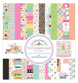 DOODLEBUG DESIGN DOODLEBUG DESIGN HELLO AGAIN 12X12 PAPER PACK