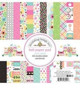 DOODLEBUG DESIGNS DOODLEBUG DESIGN HELLO AGAIN 6x6 PAPER PAD 24 SHEETS