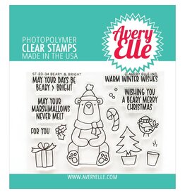 AVERY ELLE AVERY ELLE BEARY & BRIGHT CLEAR STAMP SET