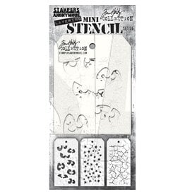 STAMPERS ANONYMOUS STAMPERS ANONYMOUS TIM HOLTZ MINI LAYERING STENCIL SET #56 3PK