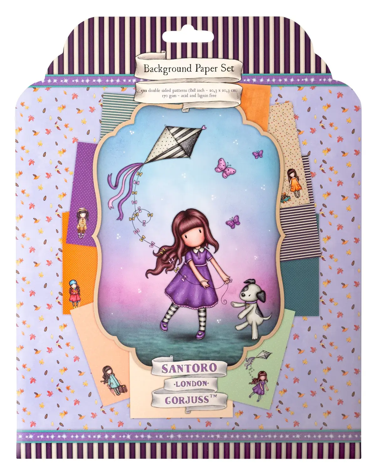 SANTORO'S GORJUSS 8x8 BACKGROUND PAPER SET Scrapbook Centrale