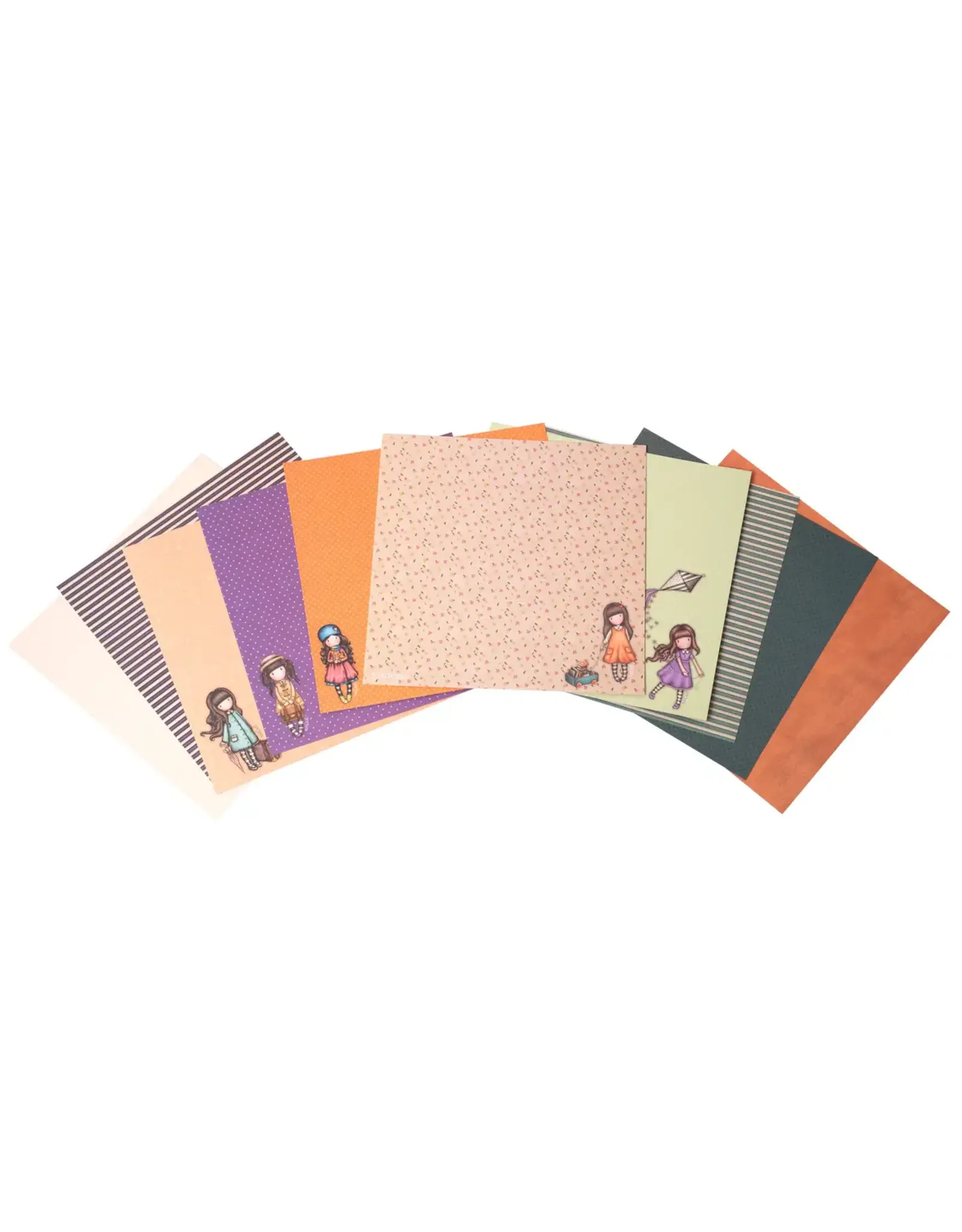 SANTORO LONDON SANTORO'S GORJUSS DESIGNS ESSENTIALS DOUBLE-SIDED 8x8 BACKGROUND PAPER SET