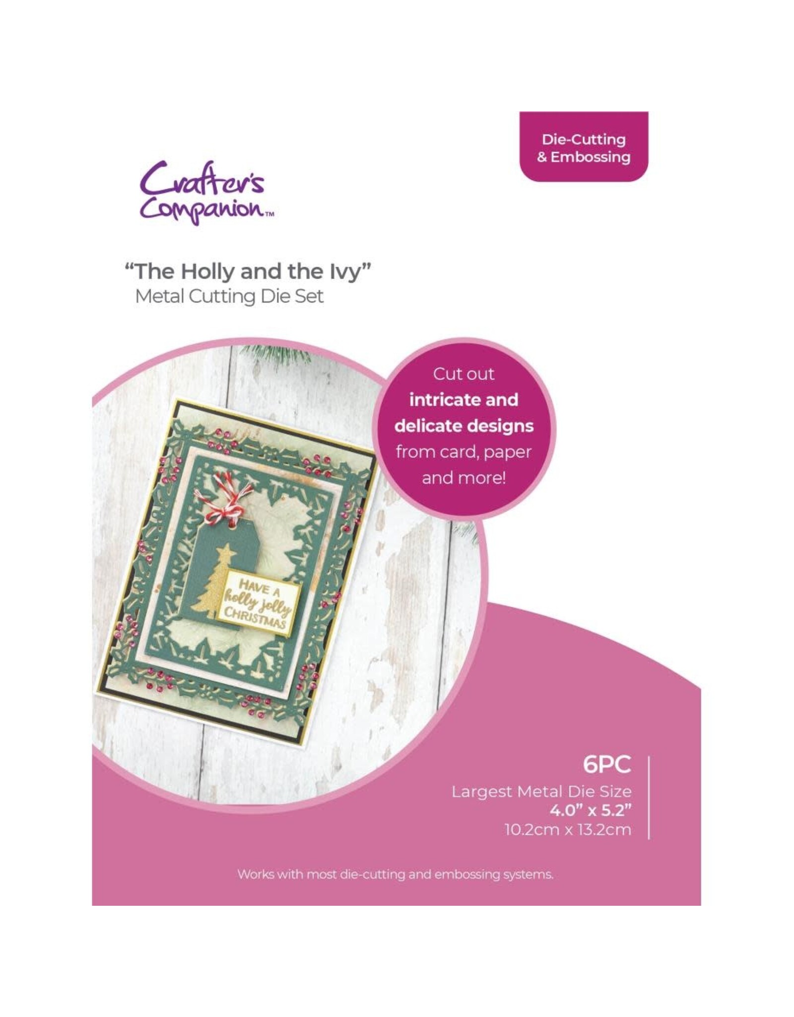 CRAFTERS COMPANION CRAFTER'S COMPANION THE HOLLY AND THE IVY DIE-CUTTING & EMBOSSING DIE SET