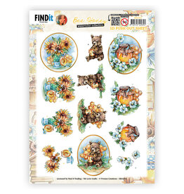 FIND IT FIND IT YVONNE CREATIONS BEE HONEY WATERCOLOR COLLECTION BROWN BEAR 3D PUSH-OUT