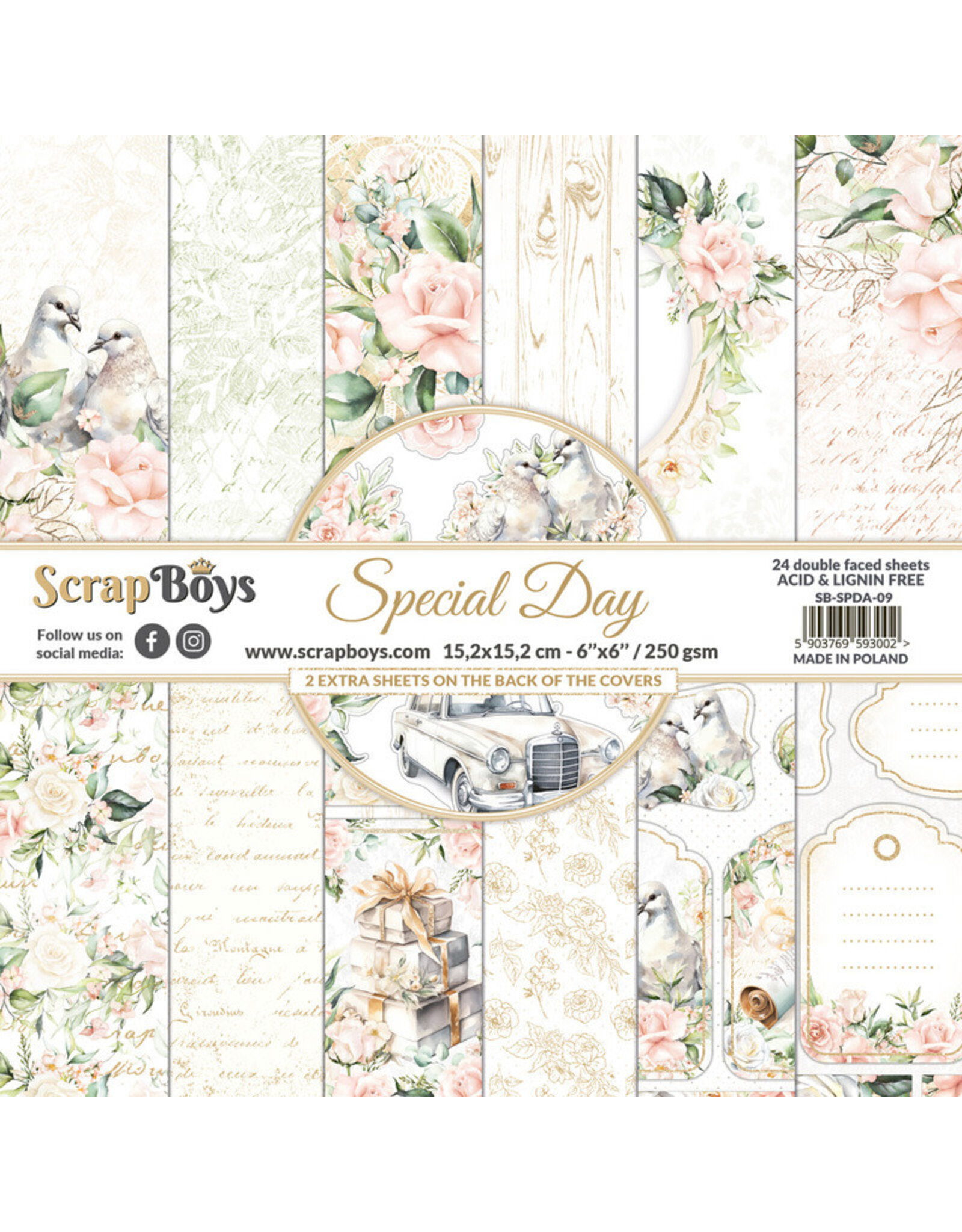 SCRAPBOYS SCRAPBOYS SPECIAL DAY 6x6 PAPER PAD 24 SHEETS