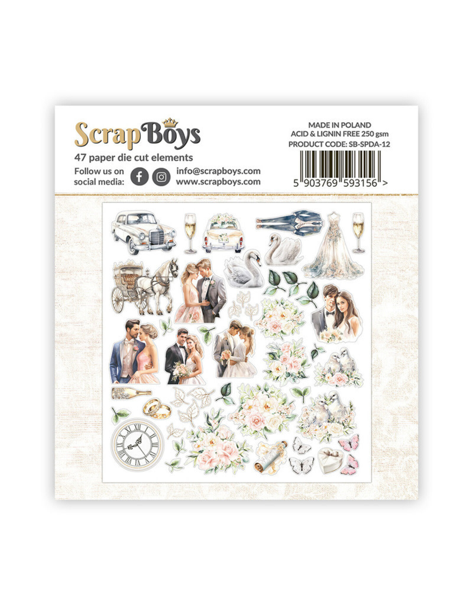 SCRAPBOYS SCRAPBOYS SPECIAL DAY DOUBLE SIDED DIE CUT ELEMENTS