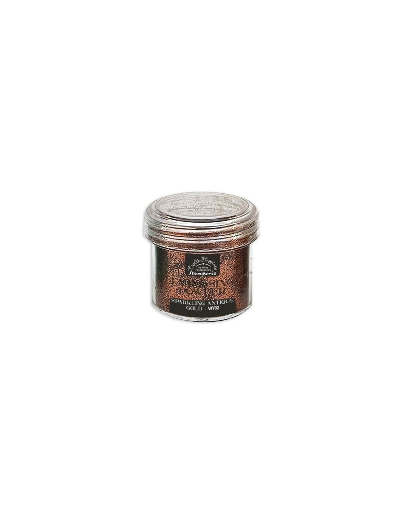 STAMPERIA STAMPERIA VICKY PAPAIOANNOU CREATE HAPPINESS SPARKLING ANTIQUE GOLD EMBOSSING POWDER