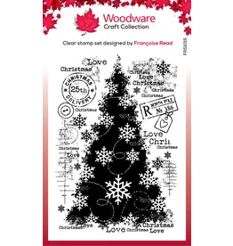 WOODWARE CRAFT COLLECTION WOODWARE CRAFT COLLECTION FRANCOISE READ SNOW FROSTED TREE CLEAR STAMP SET