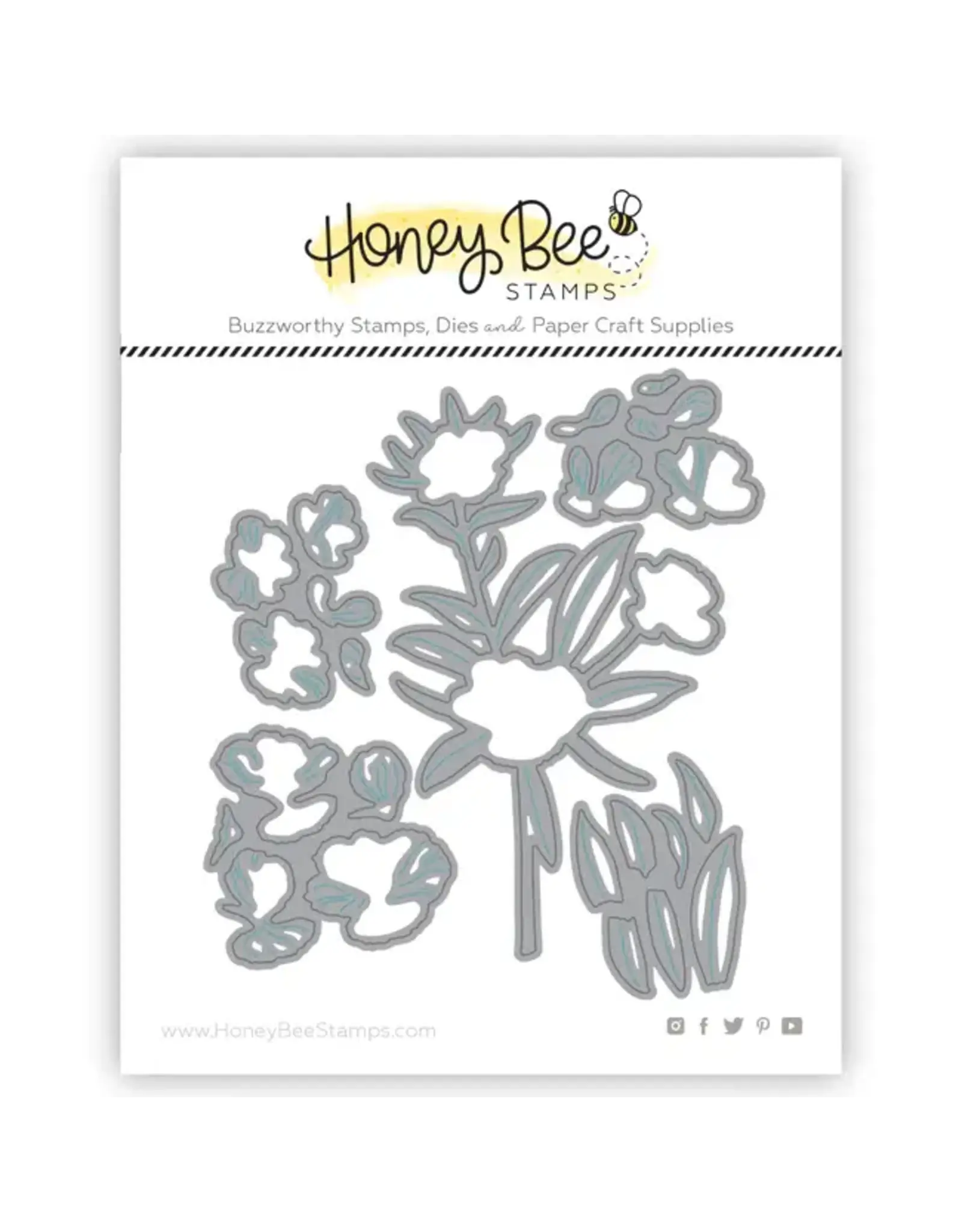 HONEY BEE HONEY BEE STAMPS LOVELY LAYERS: DIANTHUS DIE SET