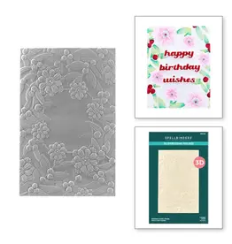 SPELLBINDERS SPELLBINDERS NOTCHED CORNER FLORALS 3D EMBOSSING FOLDER