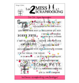 LES 2 MISS SCRAPBOOKING LES 2 MISS SCRAPBOOKING JOYEUX ANNIVERSAIRE DIE-CUTS