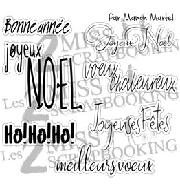 LES 2 MISS SCRAPBOOKING LES 2 MISS SCRAPBOOKING KIT NOEL_DEUX (ARGENT) DIE-CUTS