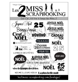 LES 2 MISS SCRAPBOOKING LES 2 MISS SCRAPBOOKING KIT VIVE LE TEMPS DES FÊTES 2 DIE-CUTS