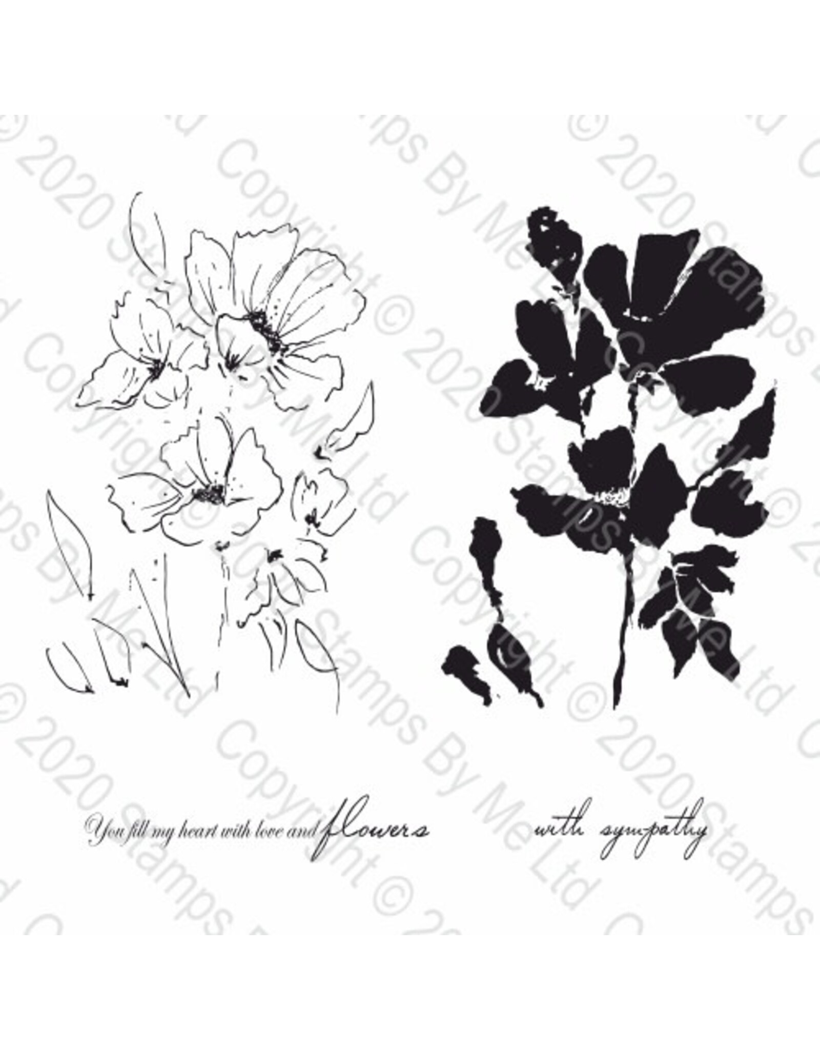 STAMPS BY ME STAMPS BY ME LAMINATION CLEAR STAMP COLLECTION - WITH LOVE AND FLOWERS