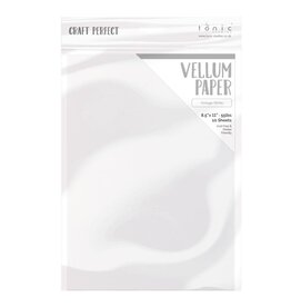 TONIC TONIC CRAFT PERFECT VINTAGE WHITE VELLUM PAPER  8.5x11 10/PK