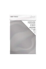 TONIC TONIC STUDIOS MIRROR CARD SATIN EFFECT FROSTED SILVER 8.5X11 5 PK