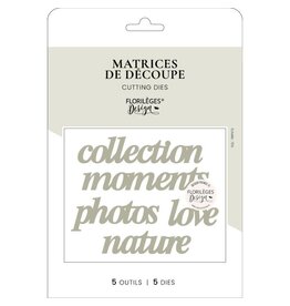 FLORILEGES DESIGNS FLORILÈGES DESIGN COLLECTION HERBARIUM OUTILS DE DÉCOUPE MOTS BASIQUES 2 DIE SET