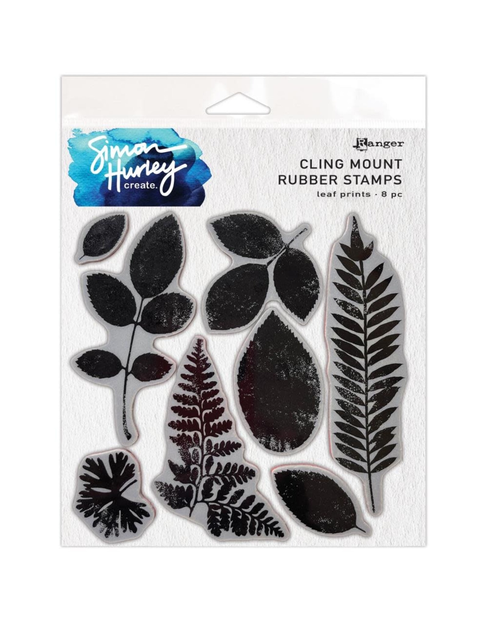 RANGER RANGER SIMON HURLEY CREATE LEAF PRINTS 6x6 CLING STAMP SET