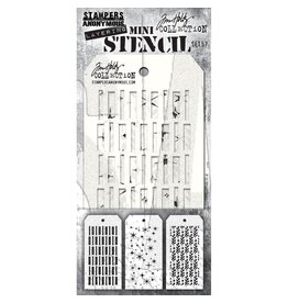 STAMPERS ANONYMOUS STAMPERS ANONYMOUS TIM HOLTZ MINI LAYERING STENCIL SET #57 3PK