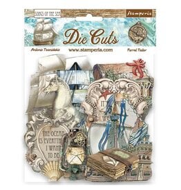STAMPERIA STAMPERIA SONGS OF THE SEA SHIP AND TREASURES CHIPBOARD DIE CUTS