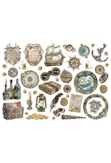 STAMPERIA STAMPERIA SONGS OF THE SEA SHIP AND TREASURES CHIPBOARD DIE CUTS