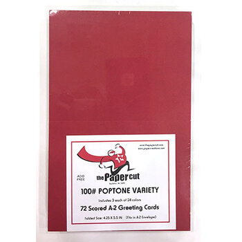 PAPER CUT THE PAPER CUT 25 SCORED A-2 POP TONE VARIETY 100lb CARDS 4.25x5.5 FOLDED