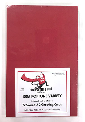 PAPER CUT THE PAPER CUT 25 SCORED A-2 POP TONE VARIETY 100lb CARDS 4.25x5.5 FOLDED