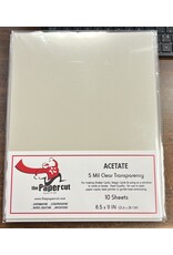 PAPER CUT THE PAPER CUT 5ml CLEAR TRANSPARENCY ACETATE 8.5 X 11 10/PACK