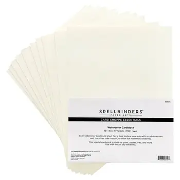 SPELLBINDERS SPELLBINDERS CARDSHOP ESSENTIALS WATERCOLOR CARDSTOCK 8.5x11 10/PK