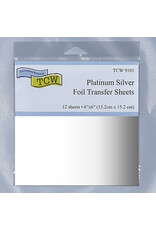 THERMOWEB THE CRAFTER'S WORKSHOP PLATINUM SILVER 6x6 FOIL TRANSFER SHEETS 12/PK