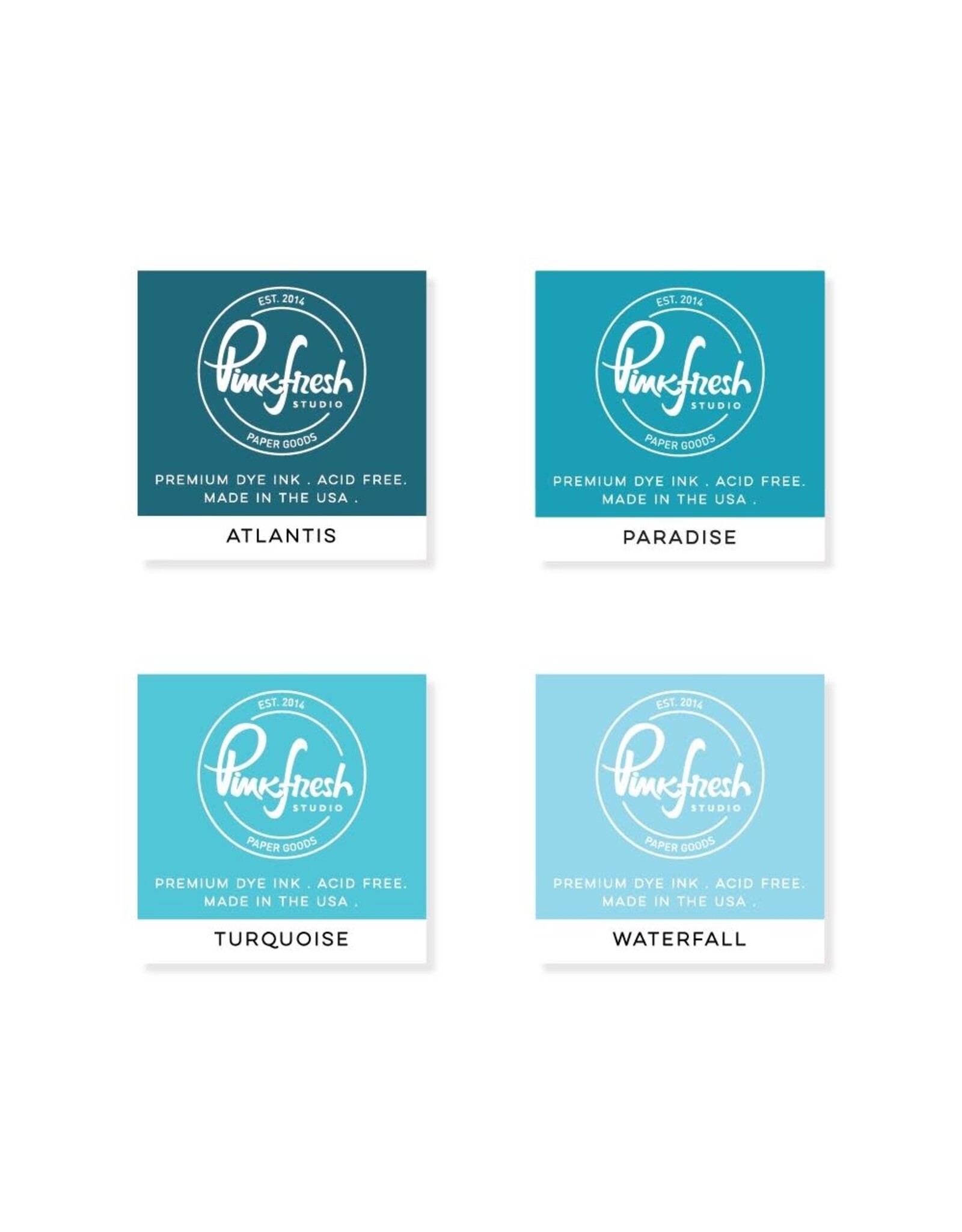 PINKFRESH PINKFRESH STUDIO AMALFI COAST PREMIUM DYE CUBE INK PADS 4/PK