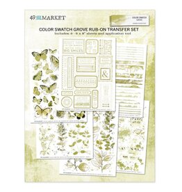 49 AND MARKET 49 AND MARKET COLOR SWATCH GROVE 6x8 RUB-ON TRANSFER SET 6/PK
