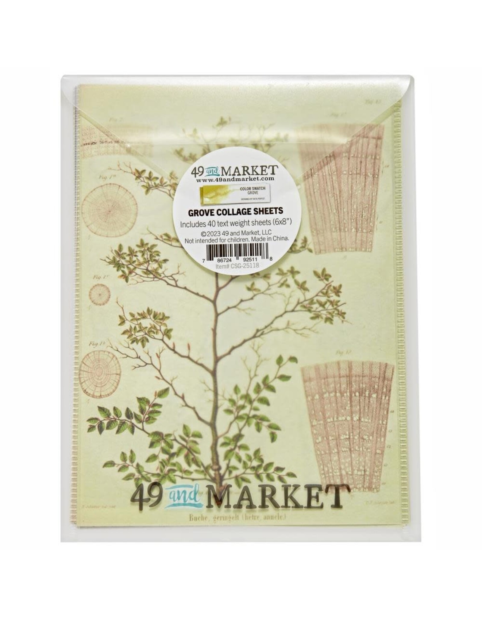 49 AND MARKET 49 AND MARKET COLOR SWATCH GROVE 6x8 COLLAGE SHEETS 40/PK