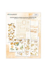 49 AND MARKET 49 AND MARKET COLOR SWATCH PEACH 6x8 RUB-ON TRANSFER SET 6/PK